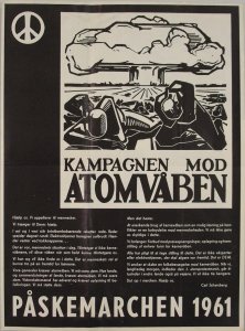 Poster for Danish anti nuclear march, Easter 1961